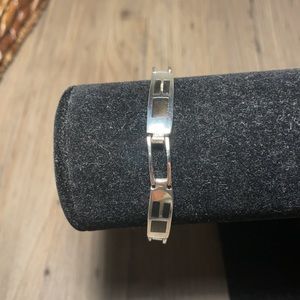 950 silver bracelet w black stone